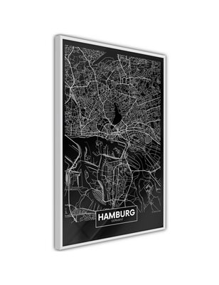 Poster  City Map: Hamburg (Dark)